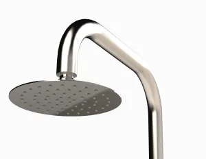 Preview: Gartendusche JUIST, Typ MISCHBATTERIE - Edelstahl V4A, geschliffen