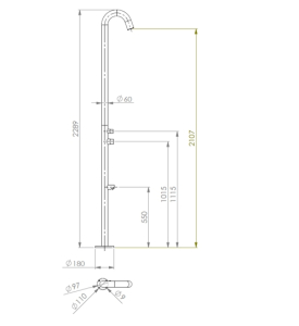 Komodo - technische Zeichnung