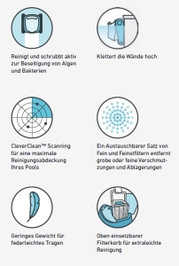 Dolphin S100 mit PVC-Bürsten