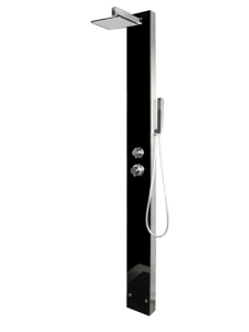 Glasdusche KUBA SOLAR, schwarz