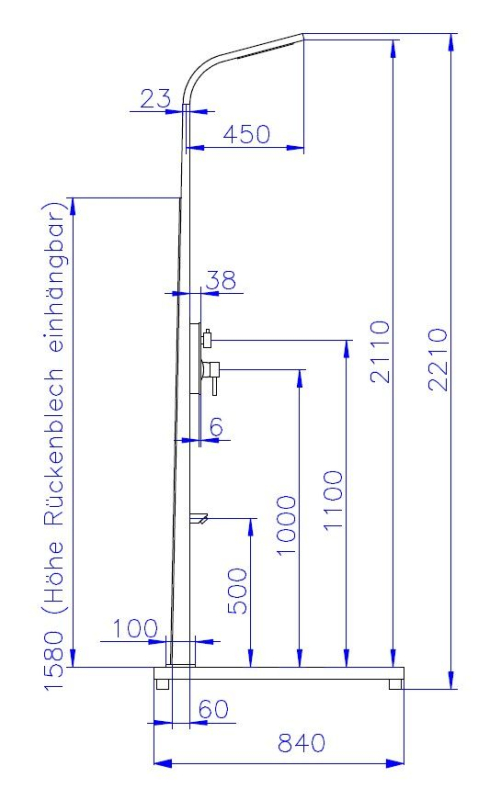Gartendusche HELENA 2.0 - elegante Aussendusche mit MISCHBATTERIE