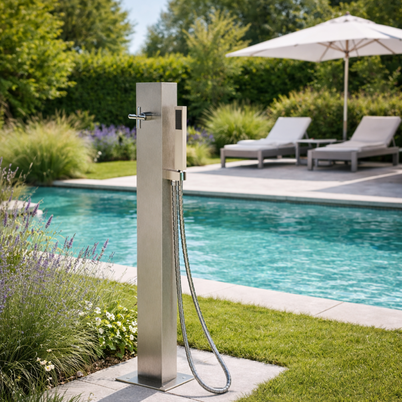 Standbrause MADEIRA, Typ KALT - aus Edelstahl V2A (geschliffen)