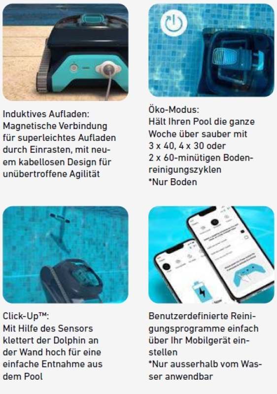 Dolphin Liberty 400 - mit PVC-Bürsten und Ladegerät